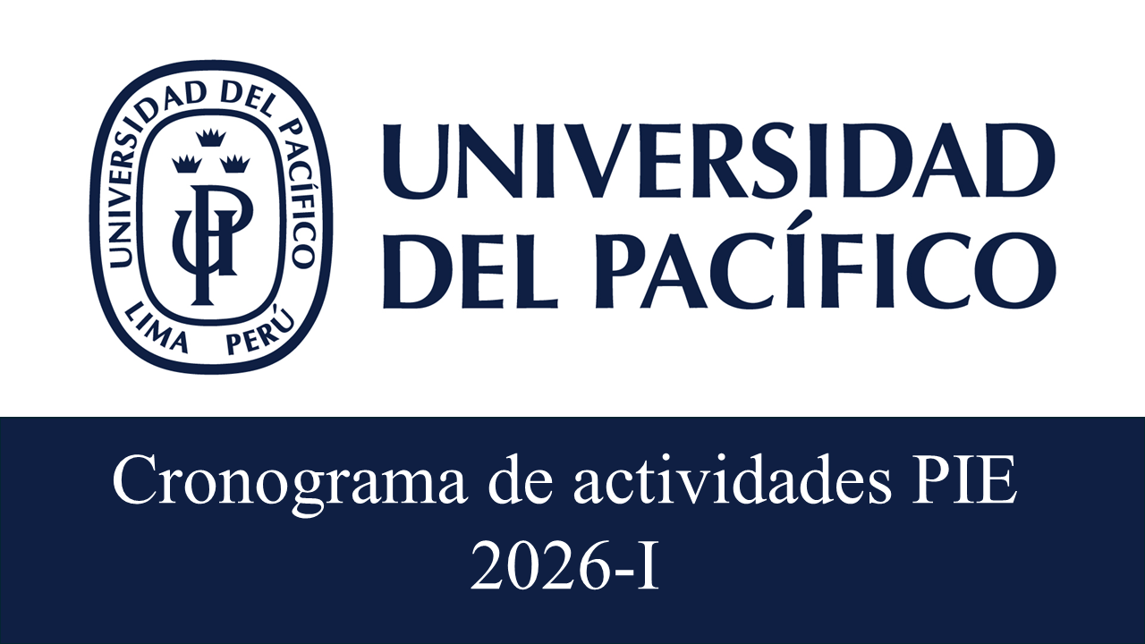 Cronograma de actividades PIE 2026-I